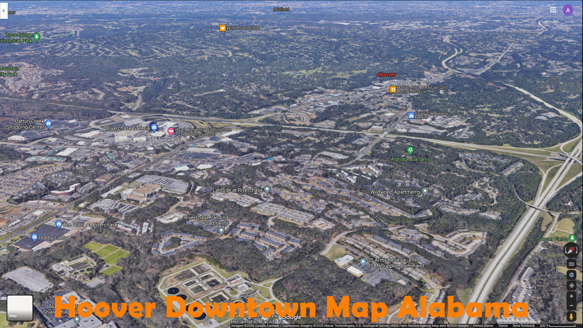 Hoover Centre Ville Carte Alabama
